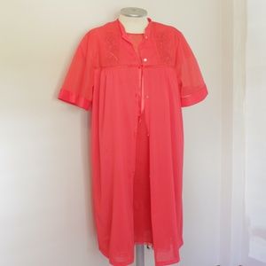 VINTAGE 1960/70 JCPenney's 2-Piece Red Nightie Set